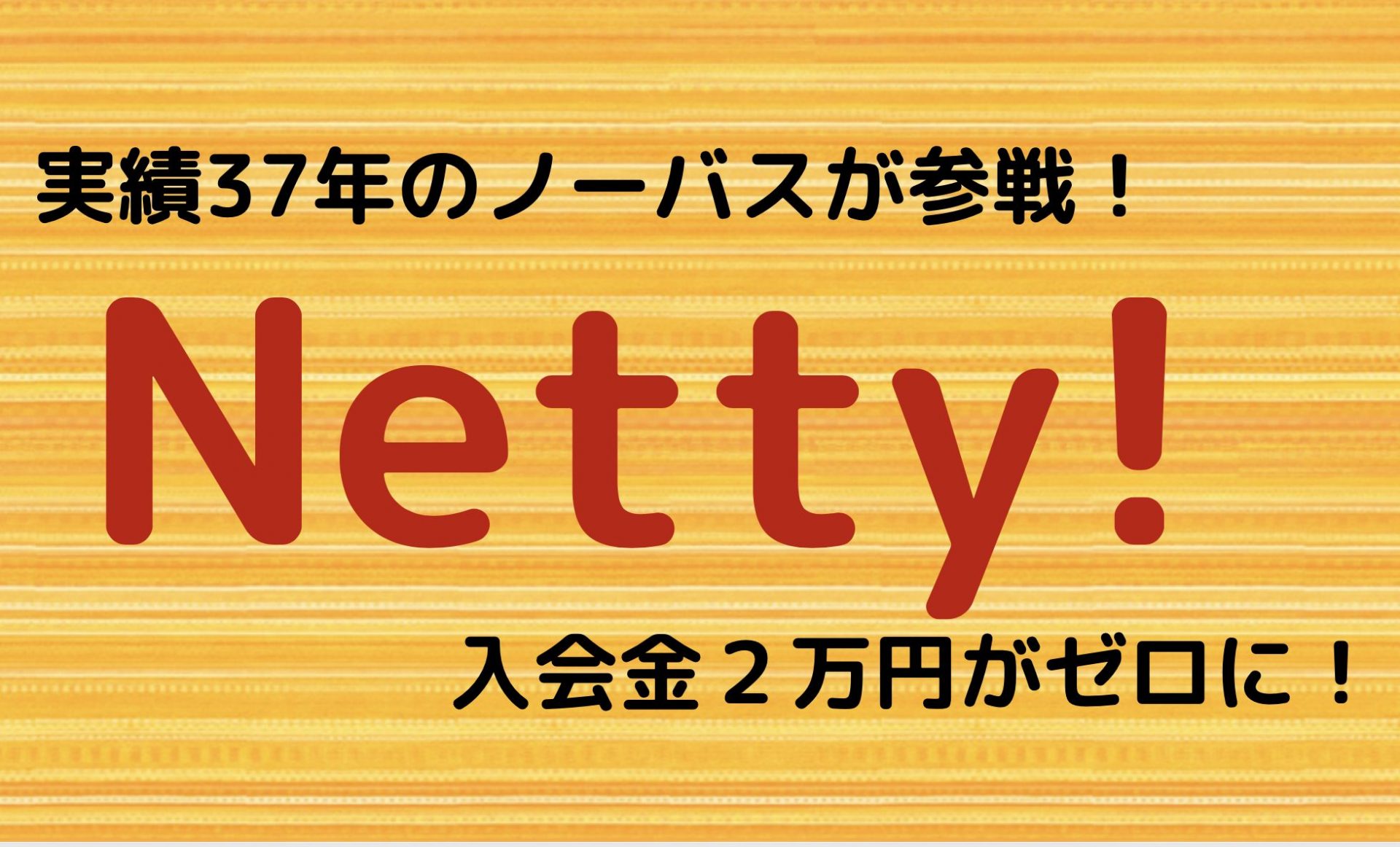ネッティー（Netty）の料金と評判をご紹介！2万円割引のキャンペーンも！